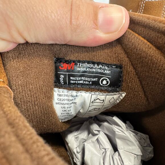 Lands End Men's Haze Brown Durable All Weather Duck Boots Size 11D - Picture 7 of 9